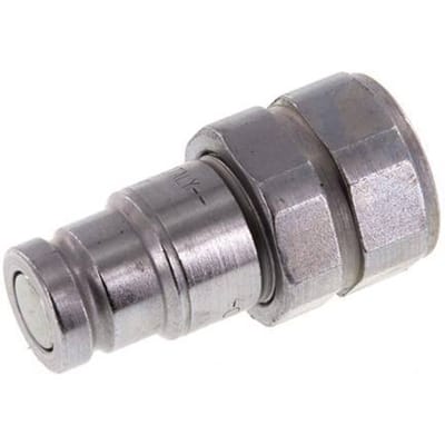 Stalen DN 10 Vlakdichtende Koppeling Insteeknippel G 1/2 inch Binnendraad ISO 16028 D 19.7mm
