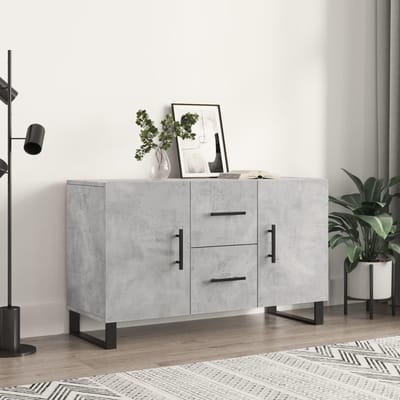 vidaXL - Dressoir - 100x36x60 - cm - bewerkt - hout - betongrijs