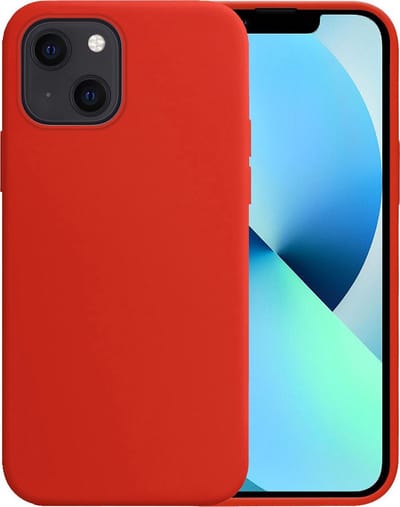 Hoesje - Geschikt voor Apple iPhone 13 Mini - Sterk & Shockproof - Siliconen Case - Hoes Cover - Telefoonhoes - Rood