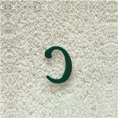 Huisnummer C - Nummerbord Letter - Huis Identificatie - Roestvrij Staal - 20 cm Hoog - Mosgroen Glanzend