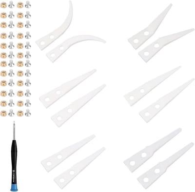Keramische Pincet Tips - Hittebestendige Tweezer Koppen - Precisiewerk Klemmen - Zirkoniumoxide Keramiek - 6 Vormen Set - Wit