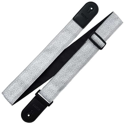 Richter Retro White/Grey Jacquard Gitaarband - 1956