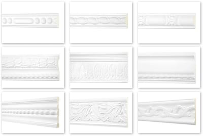Platte Profielen - Sierlijsten Wandafwerking - Muur Decoratie - Schokbestendig PU Materiaal - 2 Meter 53x24mm - Wit