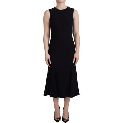 Dolce & Gabbana Zwarte Vrouwen Sheath Flare Viscose Nachtjapon