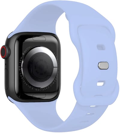 Bandje Geschikt voor Apple Watch 1, 2, 3, 4, 5, 6, 7, 8, 9, SE - 38/40/41 mm Bandje Siliconen Horloge Band Verstelbaar - Smartwatch Bandje Siliconen - Baby Blauw