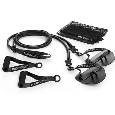 weerstandsband met verwisselbaar blad en handgrepen touwen BuddySwim Super stroke dryland X-Heavy