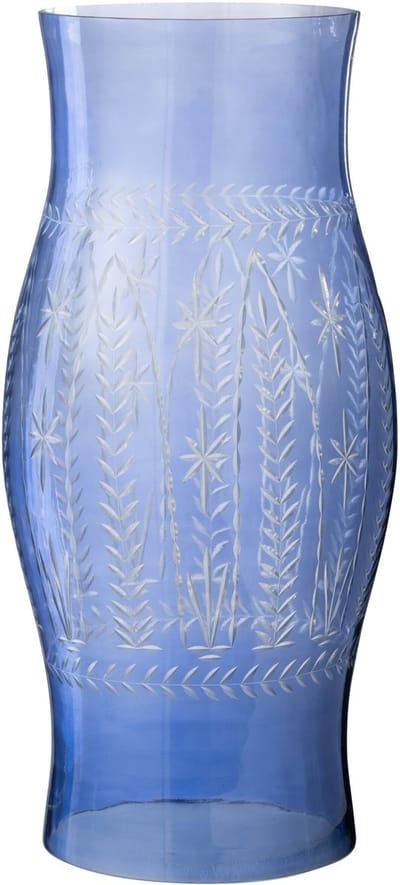 J-Line windlicht Tarifa - glas - blauw - large