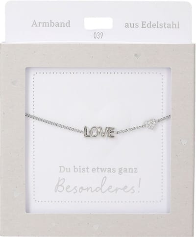Depesche armband zilver LOVE vriendschap cadeau voor meisjes.