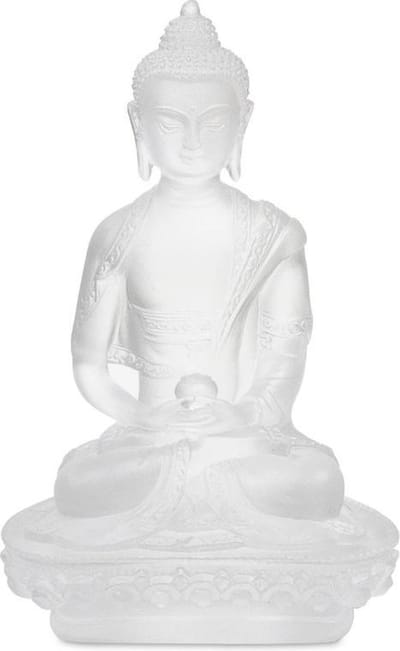 Beeld van Amithaba Boeddha (Transparant Wit)