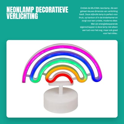 Dailygoods - Neonlamp - Decoratieve verlichting - Energiebesparend - 25x10 cm - Stijlvol en modern licht - Ideaal voor thuis en kantoor - Kleurrijke r...