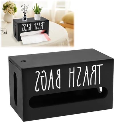 Houten Dispenser voor Afvalzakken, Praktische en Elegante Oplossing voor Woonkamer, Keuken en Badkamer, Ideaal voor Organisatie en Ruimtebesparing