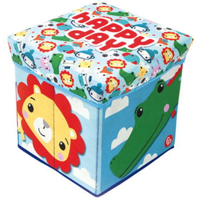 Fisher-price Opbergbox Animals 30 X 30 X 30 Cm Blauw/oranje