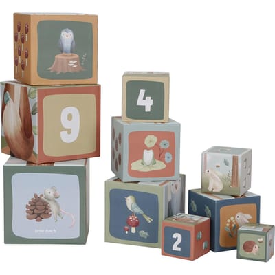 Little Dutch Stapeltoren Forest Friends FSC Baby- en peuterspeelgoed Badspeelgoed Houten speelgoed