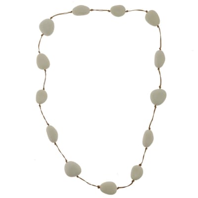 Behave - Lange kralen ketting - Wit, crème, bruin, beige - 70 cm