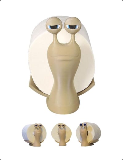 Grappige 3D Geprinte Toiletpapierhouder in Slakkenvorm - Ruimtebesparende Organizer voor Badkamer, Toilet en Thuisdecoratie, Perfect als Cadeau