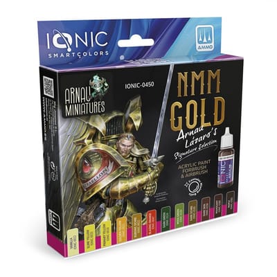 AMMO by Mig Jimenez Hobbyverf Acrylverf - MIG IO0450 Ionic Smart Colors - NMM GOUD Arnau Lazaro Goud Kleurenset - Acryl Set 12x20ml Verf set - 12x 20 ml