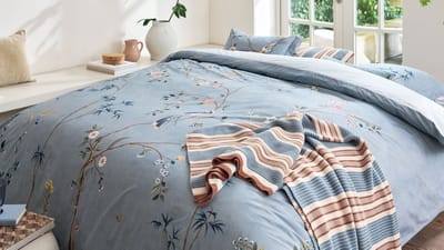 Pip Studio Bamboo Blossom dekbedovertrek - Tweepersoons - 200 x 200/220 cm - Licht blauw