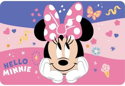 Minnie Mouse placemats – set van 2 stuks – 43 × 29 cm – kunststof tafelonderleggers voor kinderen
