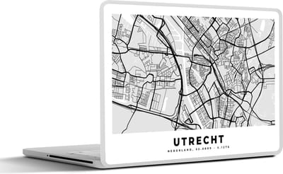 Laptop sticker - 10.1 inch - Kaart - Nederland - Utrecht - 25x18cm - Laptopstickers - Laptop skin - Cover