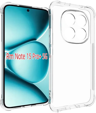 MobyDefend Hoesje - Geschikt voor Xiaomi Redmi Note 15 Pro Plus 5G - Transparante Shockproof TPU Backcover - Verstevigde Hoeken - Volledig Doorzichtig