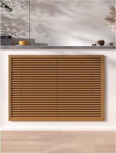 Ventilatierooster - Muurrooster - Luchtcirculatie Verbeteren - Eenvoudige Installatie - 31x36cm - Donkerbruin