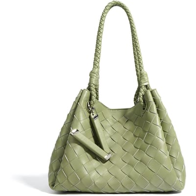 Parachute Voorhuid Gevlochten Handgedragen Groentemand Tas Metalen Touw Gesp Hand Crossbody Dames Tas groen