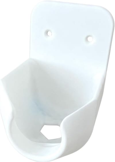 Tuinslang Houder - Slang Opberger - Buiten Opbergen - Met Afvoergaten - 12x9x8 cm - Wit