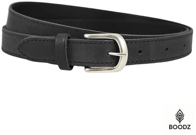 Boodz Leren Riem 2.5 cm Zwart | Maat 85