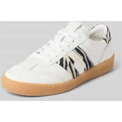 Low-top sneakers met imitatiebont