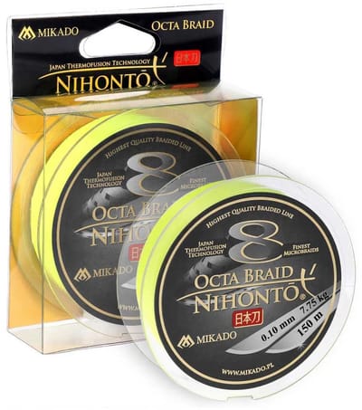 Mikado Nihonto Octa Gevlochten Vislijn 150 M Geel 0.300 mm