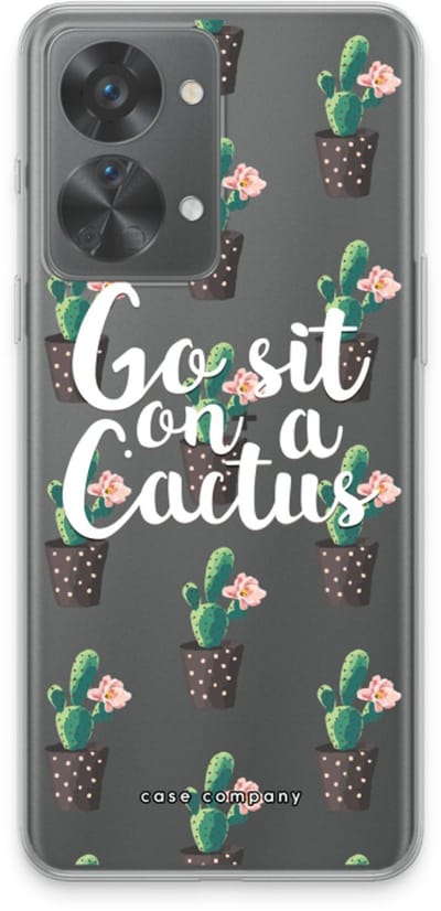 Case Company® - Hoesje geschikt voor OnePlus Nord 2T hoesje - Cactus quote - Soft Cover Telefoonhoesje - Bescherming aan alle Kanten en Schermrand