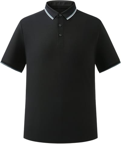 ALLTHEMEN Heren Drie Knoopsluiting Casual Polo - Elegant Retro - S