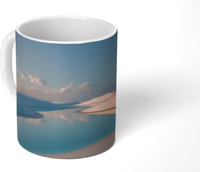 Mok - Koffiemok - Duinen - Waterplas - Oneindige rust - Mokken - 350 ML - Beker - Koffiemokken - Theemok
