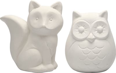 Creativ Company Terracotta Spaarpotten 10 cm Vos en Uil