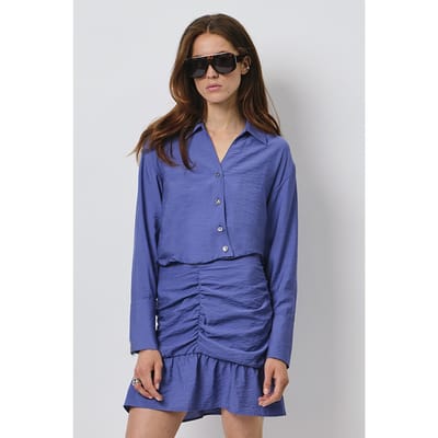 Dante6 Billy Drapey Shirt Twilight Blue Maat: 34 | Longsleeves Outlet | Dames | Blauw