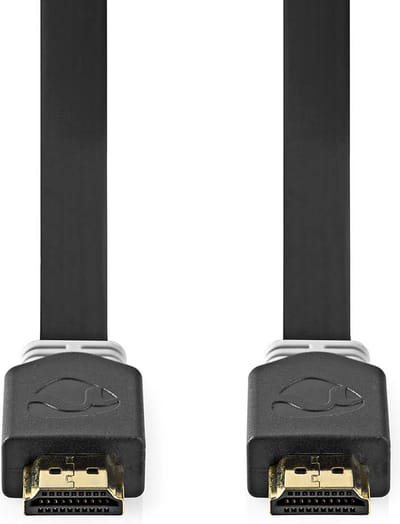 Nedis High Speed ​​HDMI-Kabel met Ethernet - HDMI Connector - HDMI Connector - 4K@60Hz - 18 Gbps - 2.00 m - Plat - PVC - Antraciet - Window Box