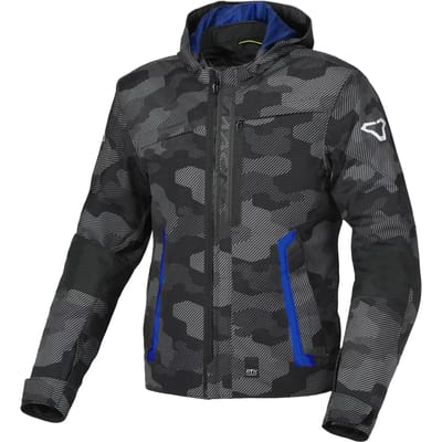 Macna Riggor Textile Waterproof Jas Zwart Blauw - Jas