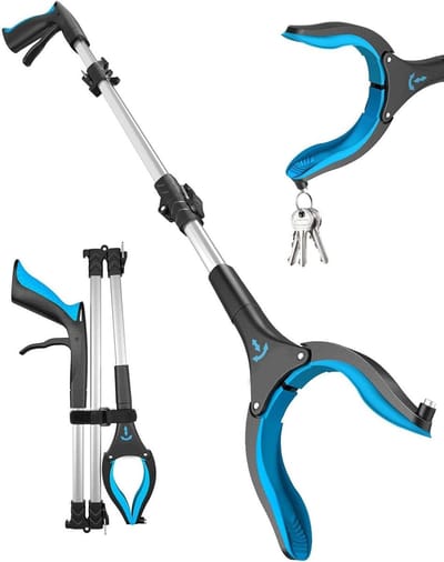 Grijptang voor Senioren, 91 cm, Handige Magneetfunctie, Aluminium Hulptang voor Afval, Draaibare Gripkop, Antislip Handgreep, Perfect voor Huishouden, Tuin en Afvalverzameling