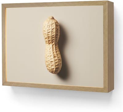 Wandlamp 40x30 cm - Oplaadbaar - Pinda - Ruw - Beige - Wandlampen binnen woonkamer - Slaapkamer lamp - Decoratieve nachtlamp - Vloerlamp draadloos