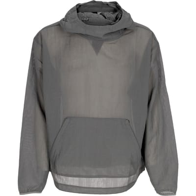 Lichtgewicht herenhoodie, sportkleding, Tech Pack geweven mesh-hoodie, ijzergrijs/ijzergrijs
