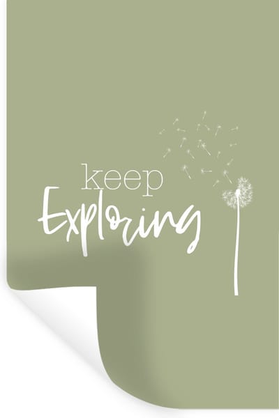 Muurstickers - Sticker Folie - Spreuken - Quotes - Keep exploring - 20x30 cm - Plakfolie - Muurstickers Kinderkamer - Zelfklevend Behang - Zelfklevend behangpapier - Stickerfolie