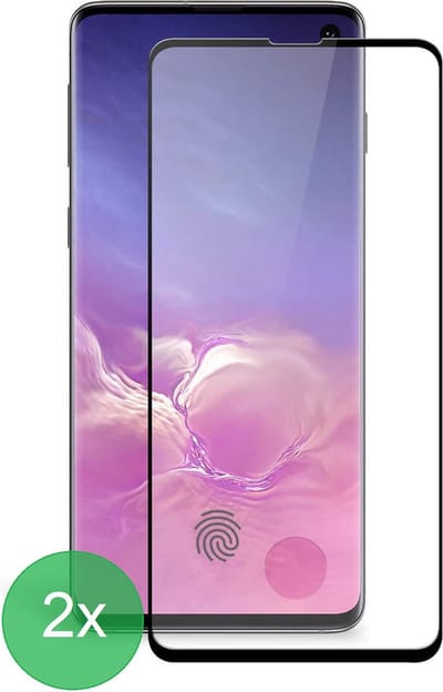 2x Full Cover Screenprotector Geschikt voor: Samsung Galaxy S10 - Screen protector - volledige glas - bescherming - beschermglas - ZT Accessoires