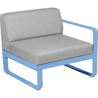 Fermob BELLEVIE Fauteuil Module rechts - E1 Maya blauw - 79 Flanelgrijs