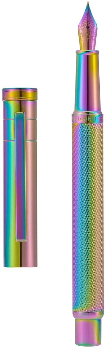 Dailygoods - Forest-regenboogvulpen met fijne penpunt en converter