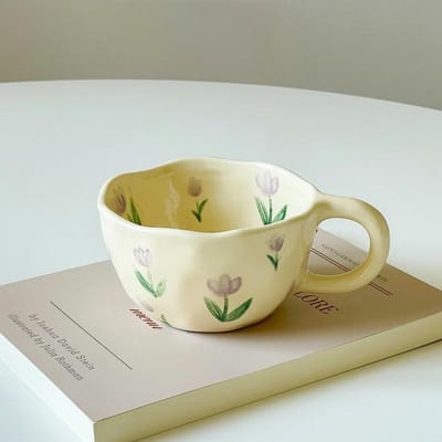 Bloem Koffiemok Havermout Ontbijtbeker Melk Thee Drinkmok Creatieve Sap Antislip Beker met Handvat Keuken Drinkware Benodigdheden 201-300ml