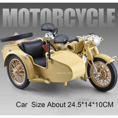1:10 Zijspan Motorfiets Model Speelgoed Legering Diecast Miniatuur Xf250 Vintage Motoren Voorwiel Sturing Educatieve Motoren