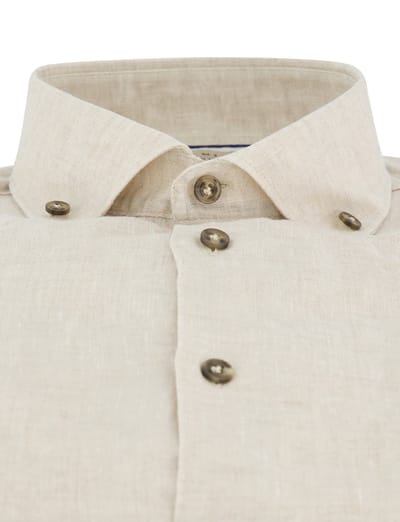 Beige linnen  John Miller overhemd