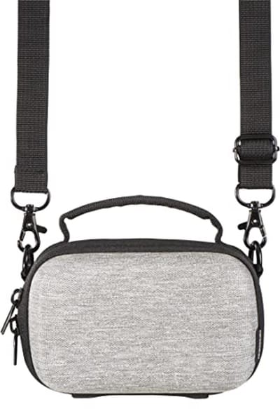 Cameratas voor Systeem- en Videocamera - Hardcase voor Wandelen en Fietsen - Compacte Fototas Grijs 12x6x7 cm
