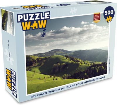 Puzzel Het Zwarte Woud in Duitsland voor zonsondergang - Legpuzzel - Puzzel 500 stukjes