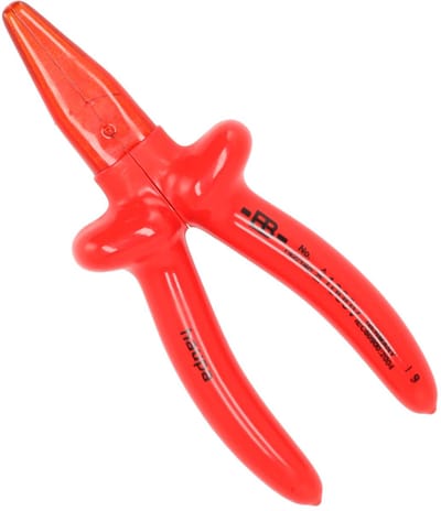 Haupa VDE geïsoleerde Vlakbektang 160 mm - 1000V - Platbuigtang - geïsoleerde bek - 2-kleurige dompelisolatie - DIN ISO 5745 - IEC 60900:2012-norm - Korte, platte bek